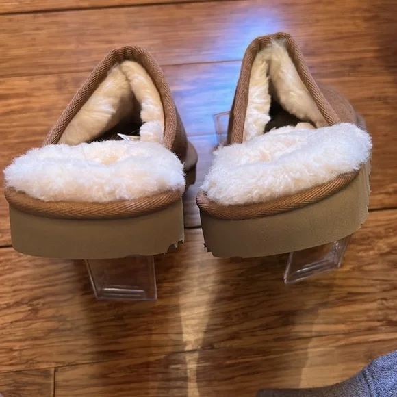 UGG Tan Suede Slip-On Slippers - Picture 4 of 7